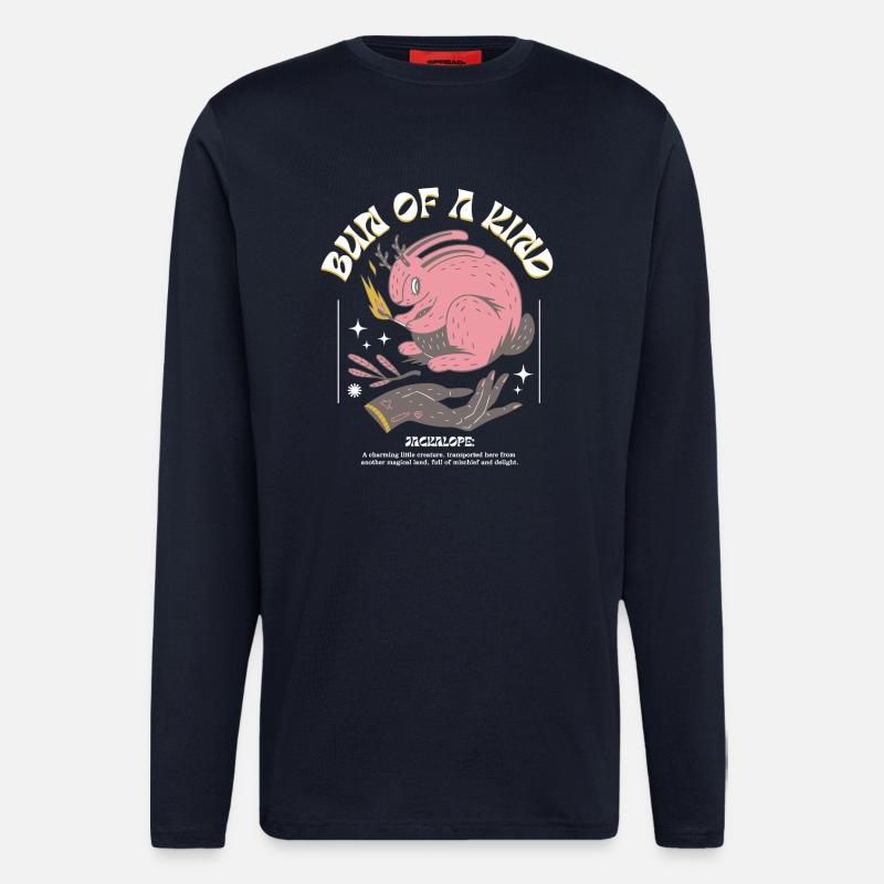 Mystical Jackalope – Unique & Magical - Longsleeve - made by SPREAD  - DARK NAVY
