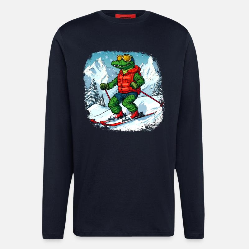 Krokodile Ski - Langarmshirt - made by SPREAD  - DARK NAVY