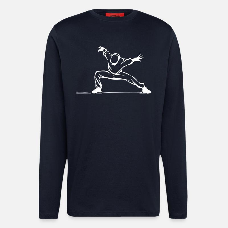 Breakdancer Drawing - Longsleeve - made by SPREAD  - DARK NAVY