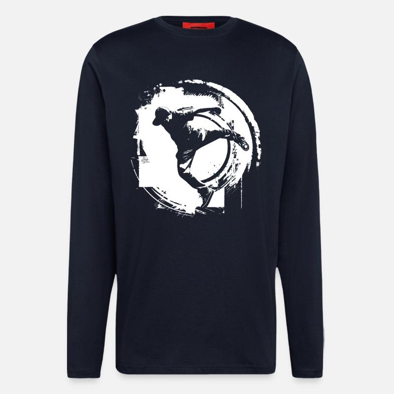 Breakdancer Drawing - Longsleeve - made by SPREAD  - DARK NAVY