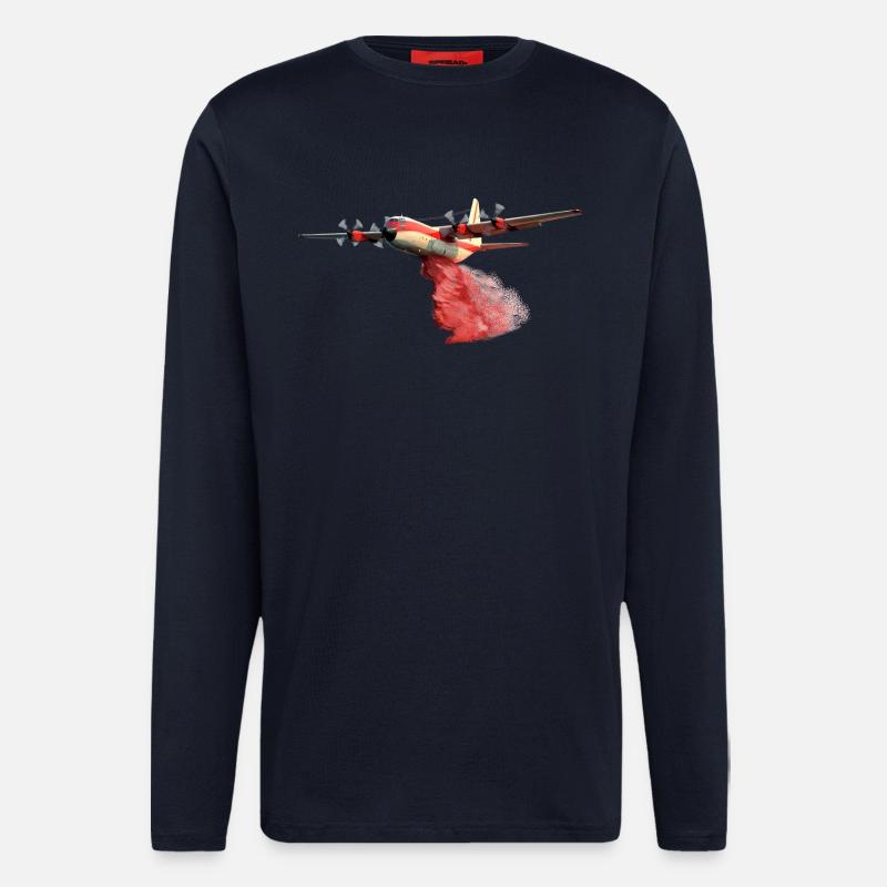 C-130 Löschflugzeug - Langarmshirt - made by SPREAD  - DARK NAVY