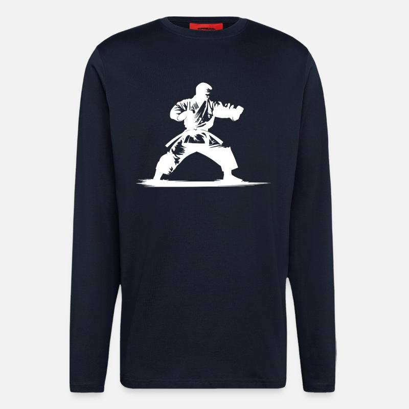 Karateka - Langarmshirt - made by SPREAD  - DARK NAVY