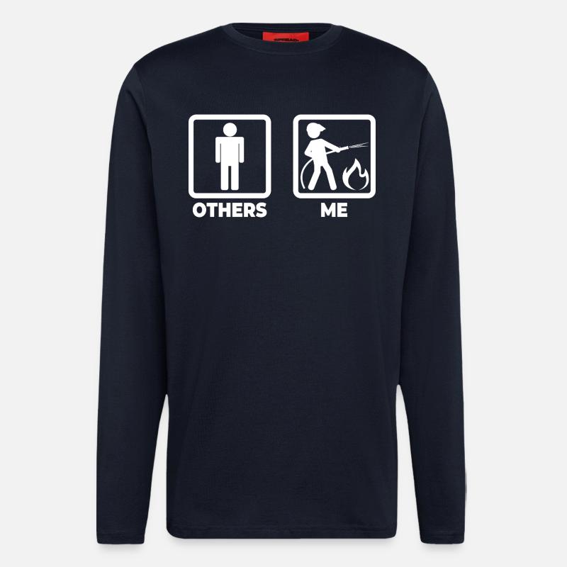 Fire Brigade Stick Figure - Longsleeve - made by SPREAD - DARK NAVY
