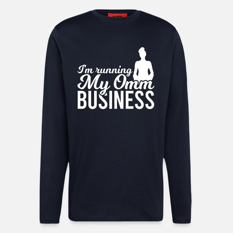 Yogalehrer Witz - Langarmshirt - made by SPREAD  - DARK NAVY