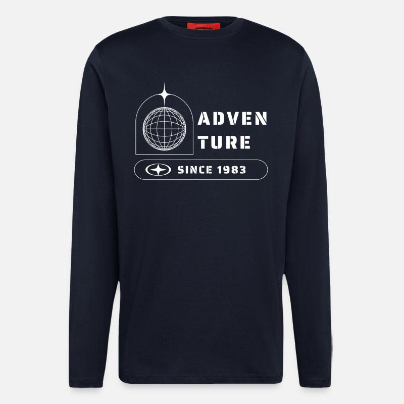 Aventure Explorer Voyage 1983 - Manches longues bio décontracté fabriqué en UE - DARK NAVY