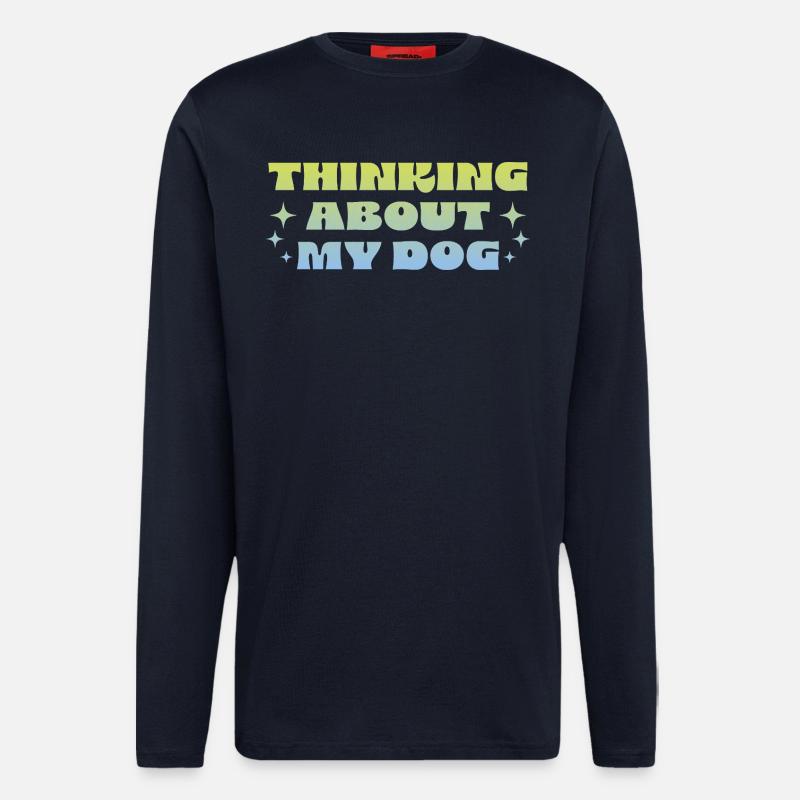 Thinking About My Dog - Langarmshirt - made by SPREAD  - DARK NAVY