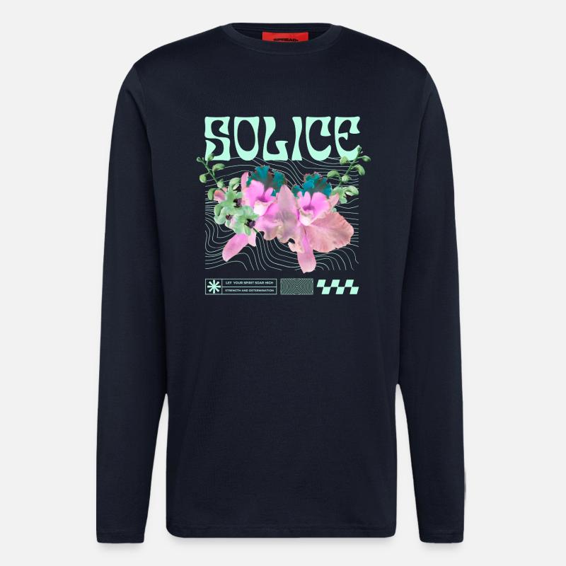 Solice – Botanical Tranquility - Longsleeve - made by SPREAD  - DARK NAVY