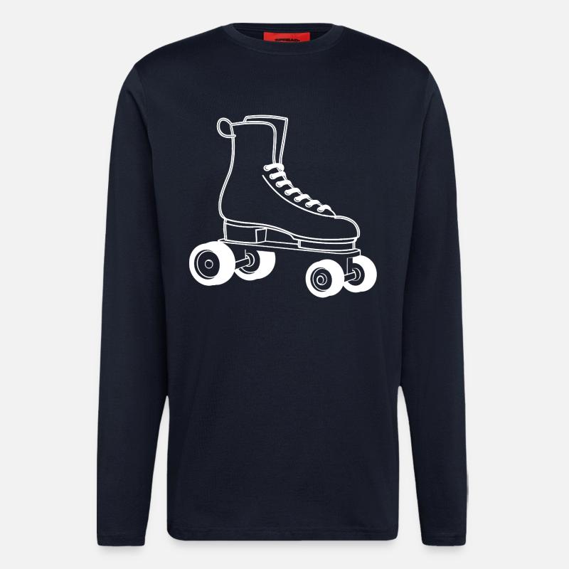 Rollschuhe Zeichnung - Langarmshirt - made by SPREAD - DARK NAVY