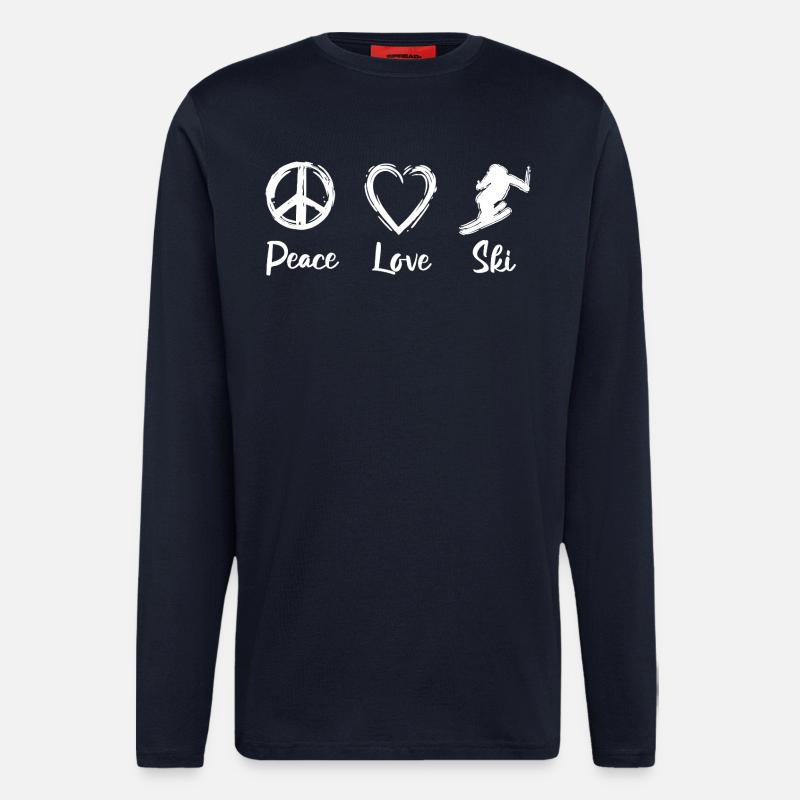 Peace Love Ski - Langarmshirt - made by SPREAD  - DARK NAVY