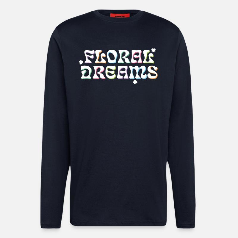 Floral Dreams Retro Style - Longsleeve - made by SPREAD  - DARK NAVY