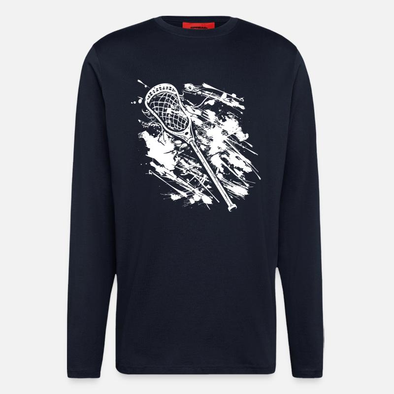 Lacrosse bat graffiti - Longsleeve - made by SPREAD  - DARK NAVY