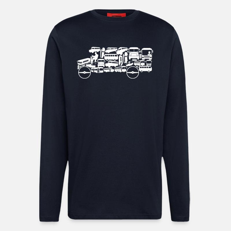 Bus Silhouette - Langarmshirt - made by SPREAD  - DARK NAVY