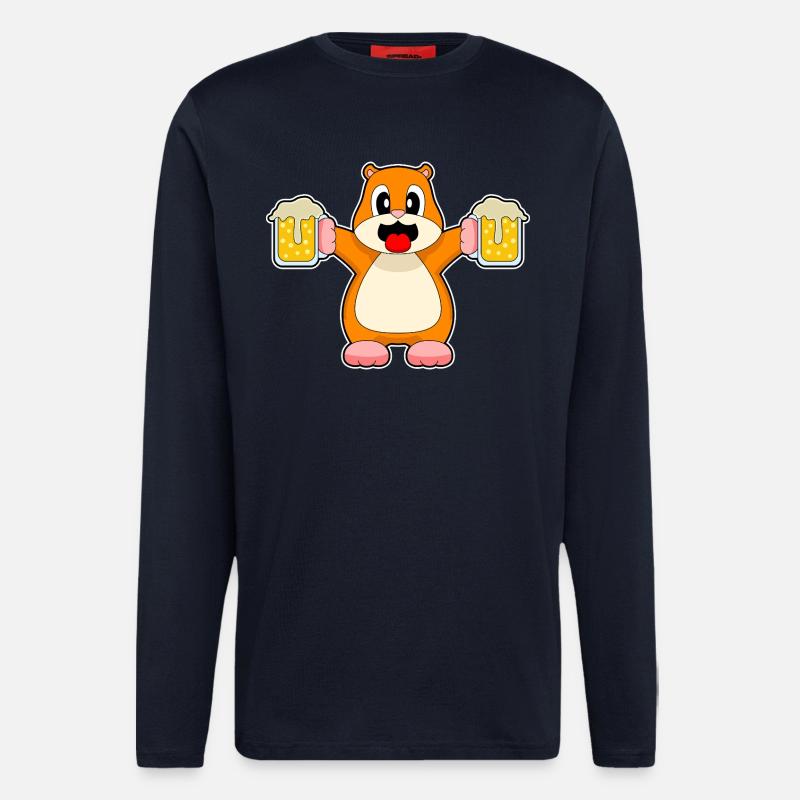 Hamster Bier - Langarmshirt - made by SPREAD  - DARK NAVY