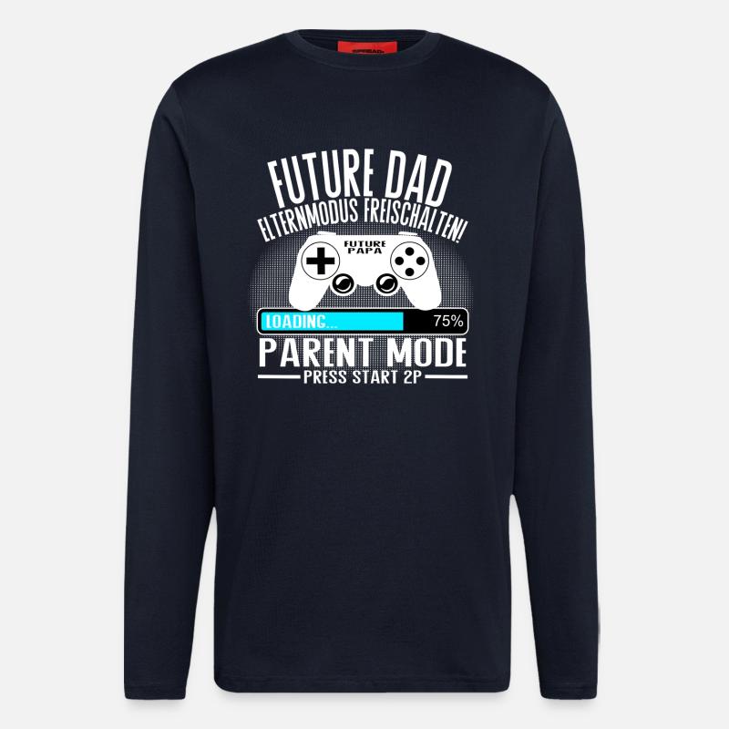 Future Dad – Parent Mode On - Langarmshirt - made by SPREAD - DARK NAVY