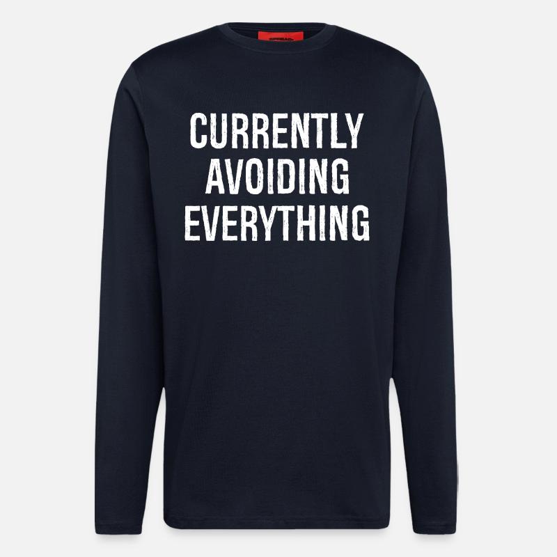 currently avoiding everything - Longsleeve - made by SPREAD  - DARK NAVY
