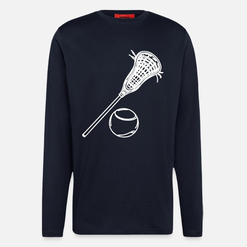 Lacrosse Sketch - Longsleeve - made by SPREAD  - DARK NAVY