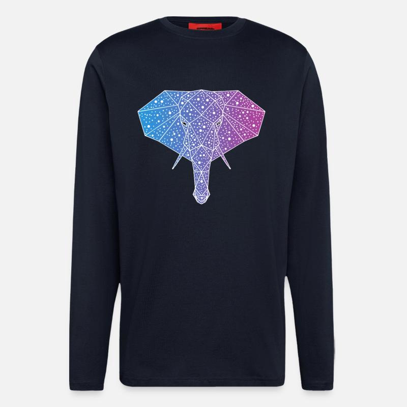 Galaktischer Elefant - Langarmshirt - made by SPREAD  - DARK NAVY