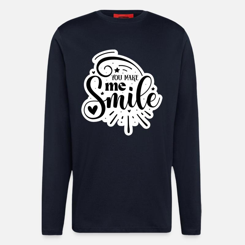 You Make Me Smile - Langarmshirt - made by SPREAD - DARK NAVY