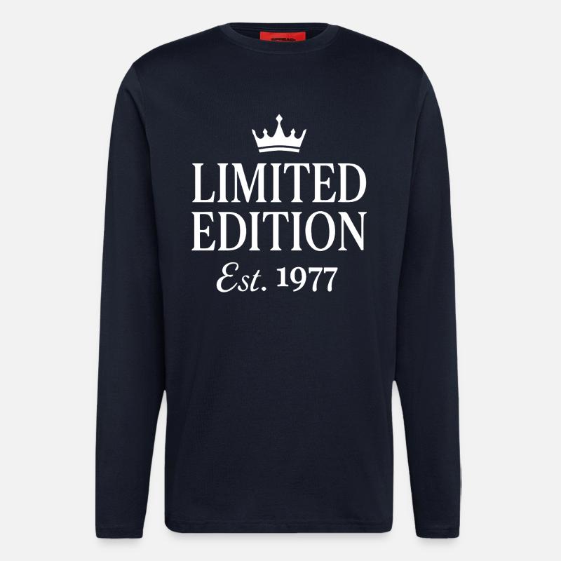 Édition limitée Est. 1977 - Manches longues bio décontracté fabriqué en UE - DARK NAVY