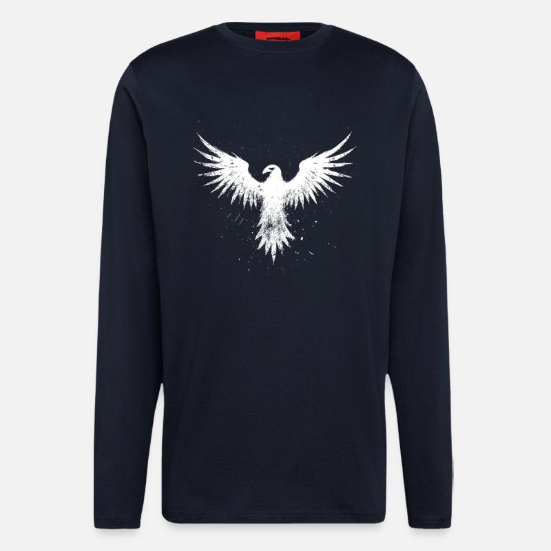 White Phoenix - Longsleeve - made by SPREAD  - DARK NAVY