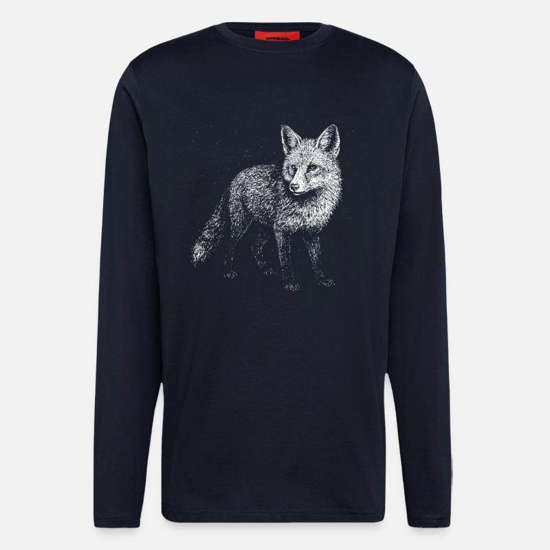 Ein Fuchs - Langarmshirt - made by SPREAD  - DARK NAVY