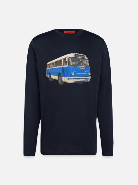 Old blue bus - Longsleeve - made by SPREAD - DARK NAVY