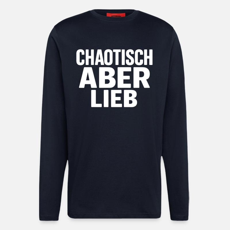 Herz im Chaos - Langarmshirt - made by SPREAD - DARK NAVY