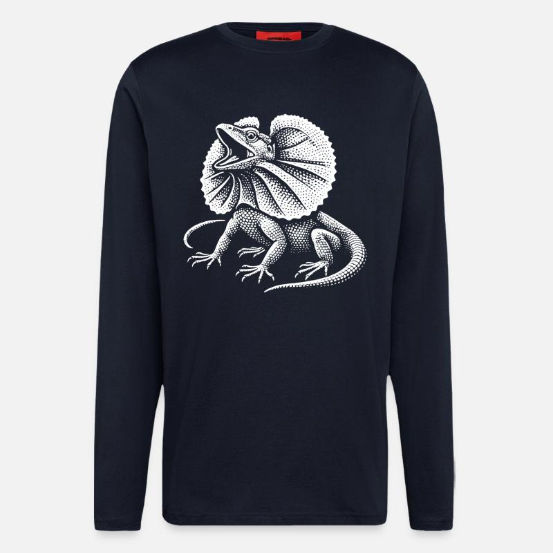 Curled Dragon Lizard - Longsleeve - made by SPREAD  - DARK NAVY