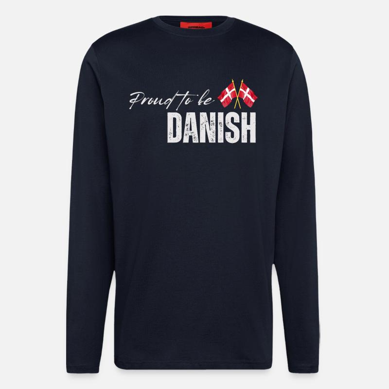 Stolzer Däne, ich liebe Dänemark - Langarmshirt - made by SPREAD - DARK NAVY