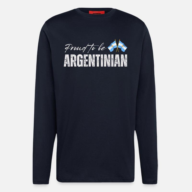 Stolzer Argentinier, ich liebe Argentinien - Langarmshirt - made by SPREAD - DARK NAVY
