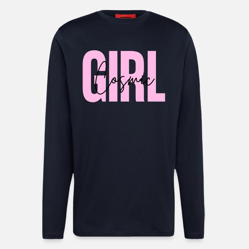 Kosmisches Mädchen - Langarmshirt - made by SPREAD  - DARK NAVY