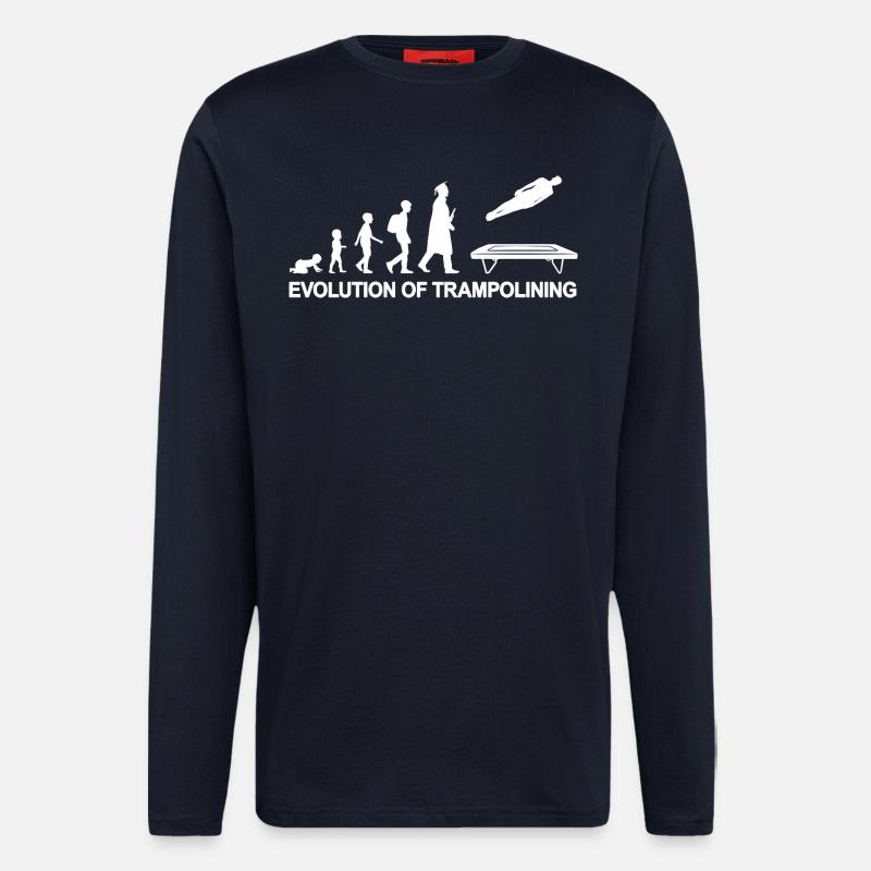 Evolution Trampolinist - Langarmshirt - made by SPREAD  - DARK NAVY