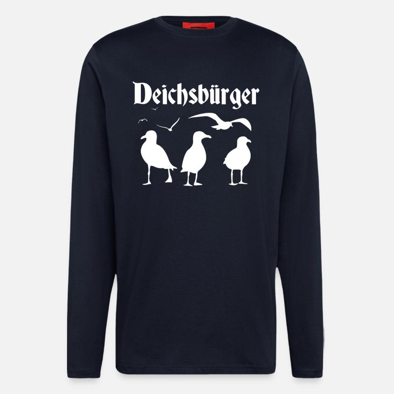 Deichsbürger Möwencrew - Langarmshirt - made by SPREAD  - DARK NAVY