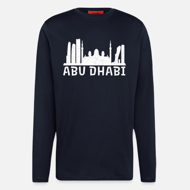 Abu Dhabi Skyline Vibes - Longsleeve - made by SPREAD  - DARK NAVY