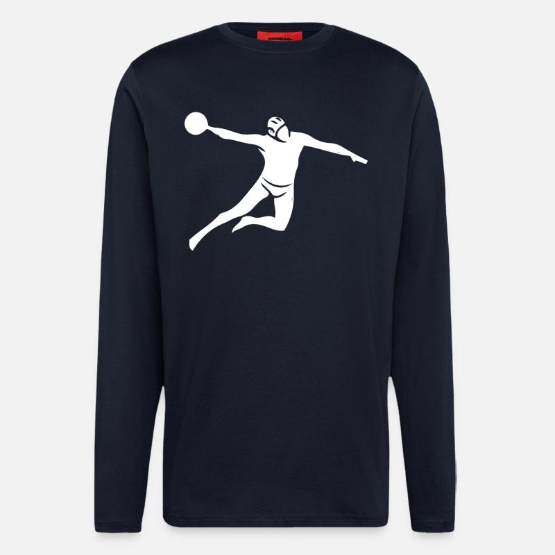 Wasserball Powerwurf - Langarmshirt - made by SPREAD  - DARK NAVY