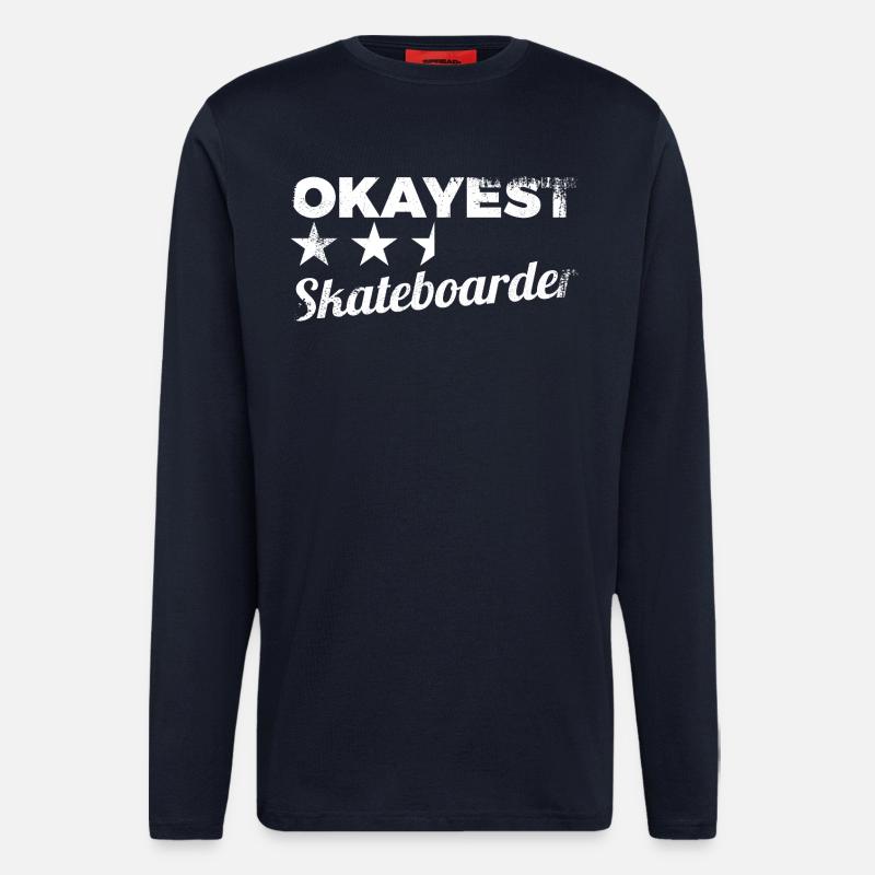 Durchschnittlicher Skateboarder - Langarmshirt - made by SPREAD  - DARK NAVY