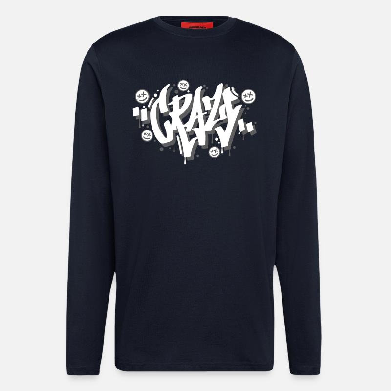 Crazy Graffiti Letters Design - Longsleeve - made by SPREAD  - DARK NAVY