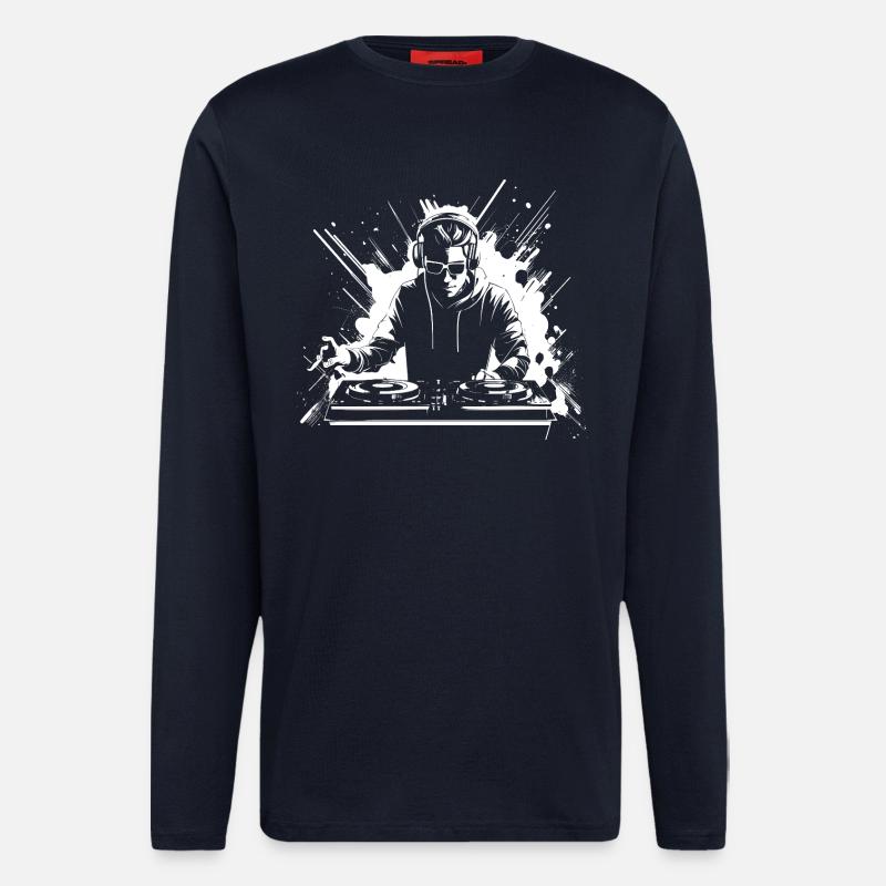 Dj Grafik - Langarmshirt - made by SPREAD  - DARK NAVY