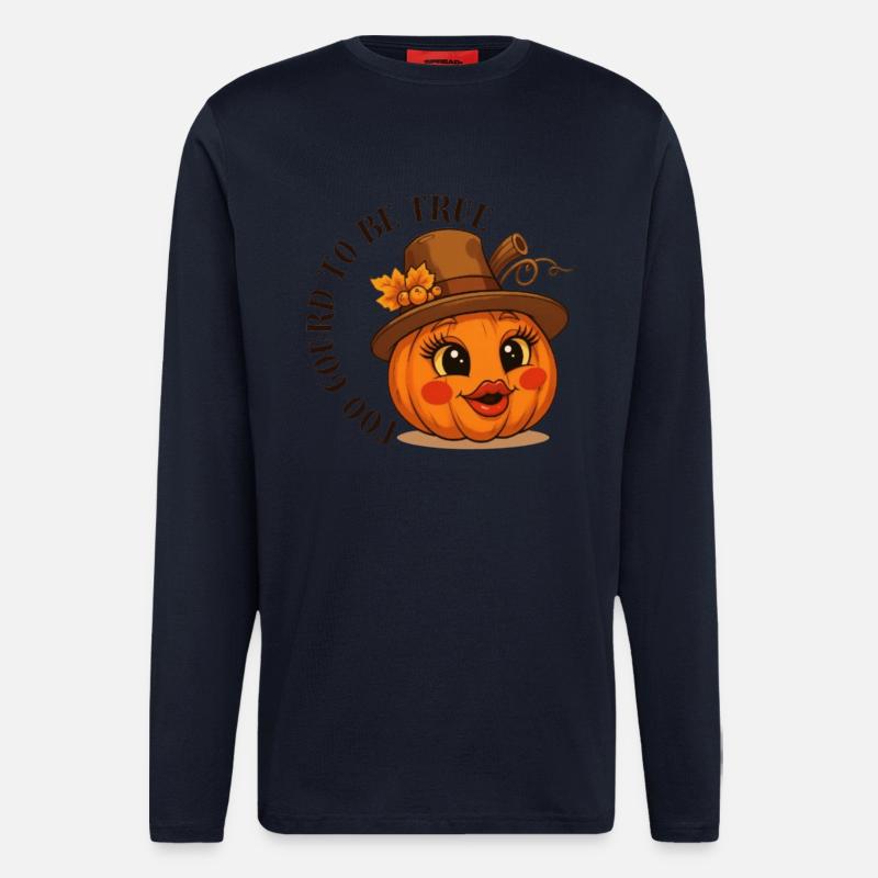 Herbstlicher Kürbis - Langarmshirt - made by SPREAD  - DARK NAVY