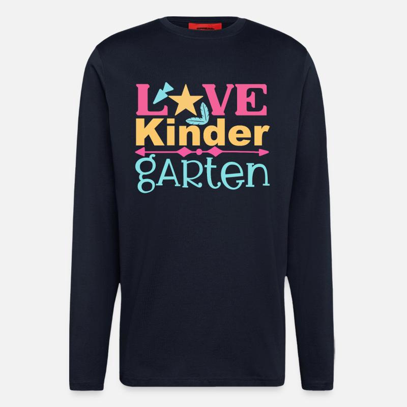 Liebe Kindergarten - Stern und Pfeil - Langarmshirt - made by SPREAD - DARK NAVY