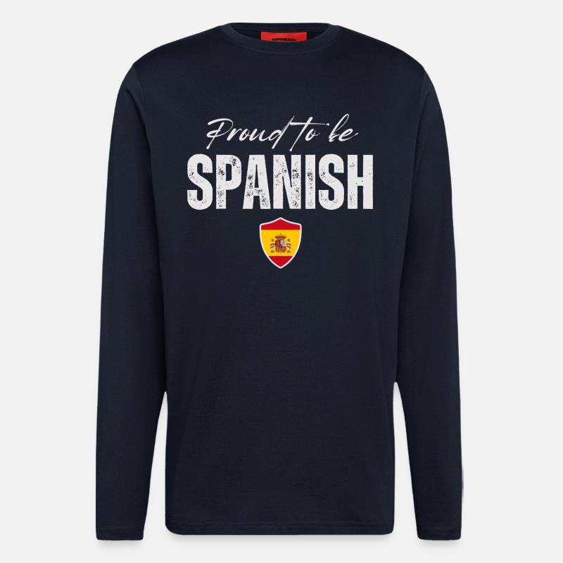 Spanischer Stolz, ich liebe Spanien - Langarmshirt - made by SPREAD  - DARK NAVY