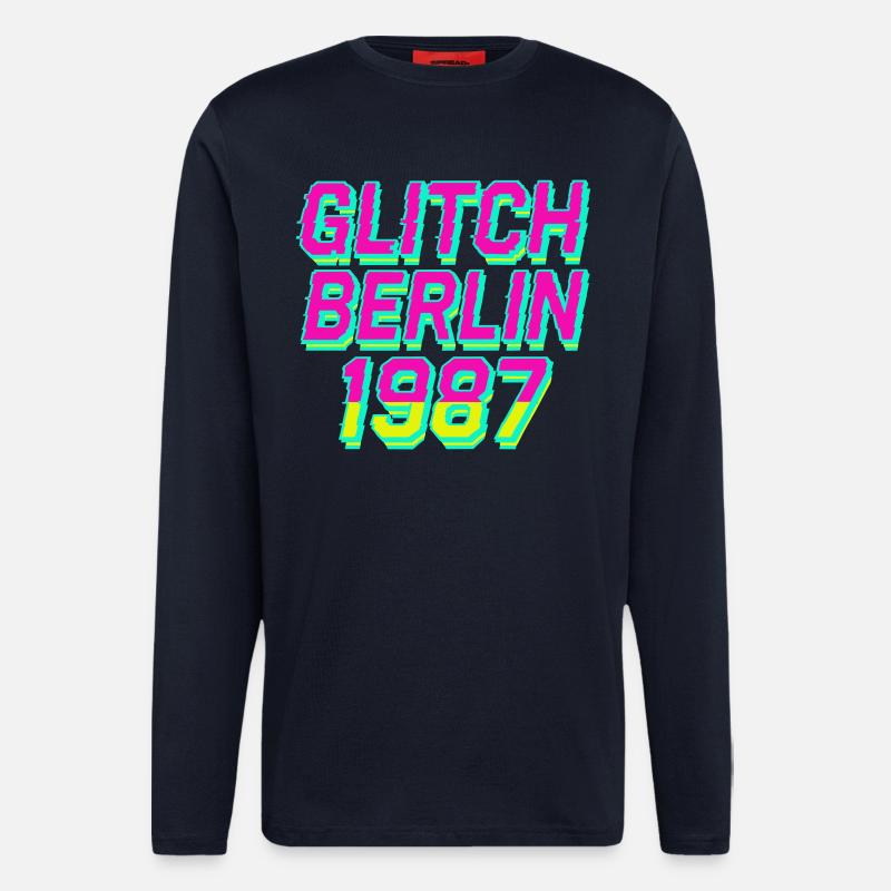 Glitch Berlin 1987 - Langarmshirt - made by SPREAD  - DARK NAVY