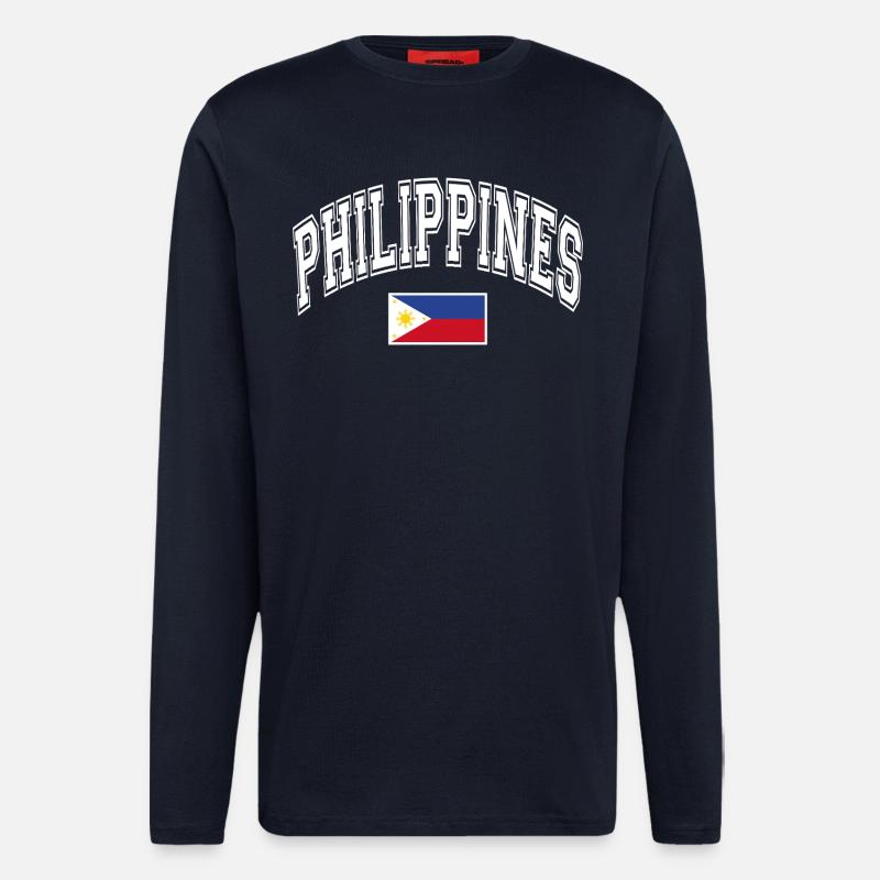 Philippinen Flagge - Langarmshirt - made by SPREAD  - DARK NAVY