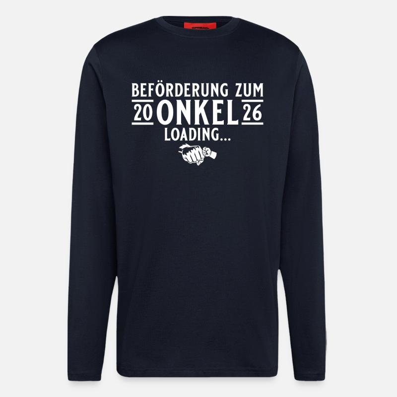 Onkel 2026 loading - Werdender Patenonkel - Langarmshirt - made by SPREAD  - DARK NAVY