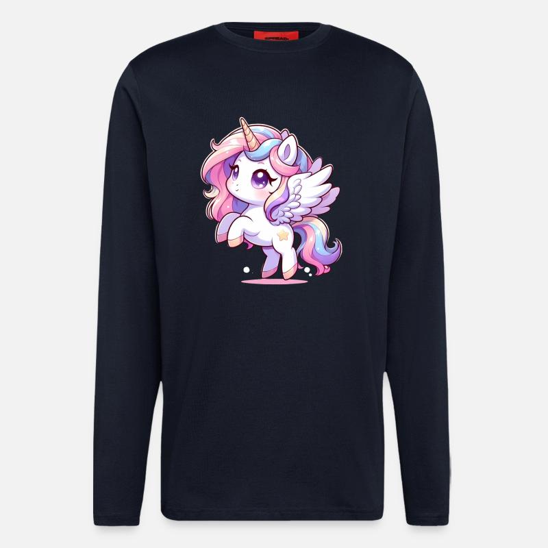 Magisches Einhorn - Langarmshirt - made by SPREAD  - DARK NAVY
