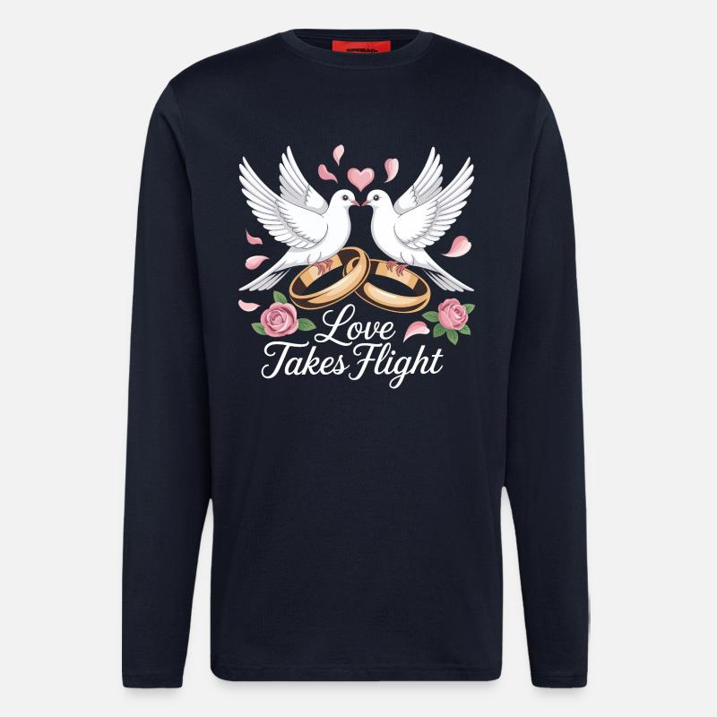 Liebe Tauben - Langarmshirt - made by SPREAD - DARK NAVY
