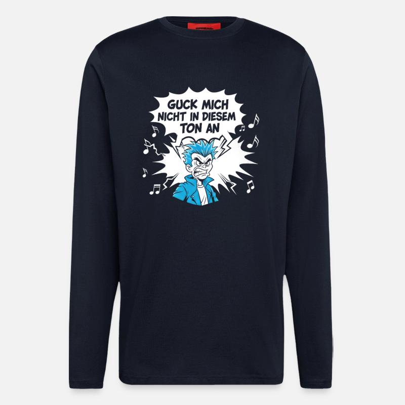 Funny punk design with keyword - Longsleeve - made by SPREAD - DARK NAVY