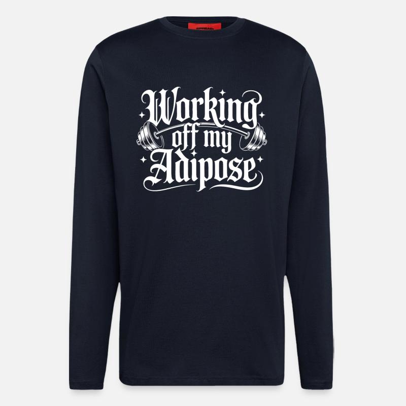 Conception d'entraînement avec haltères - Manches longues bio décontracté fabriqué en UE - DARK NAVY