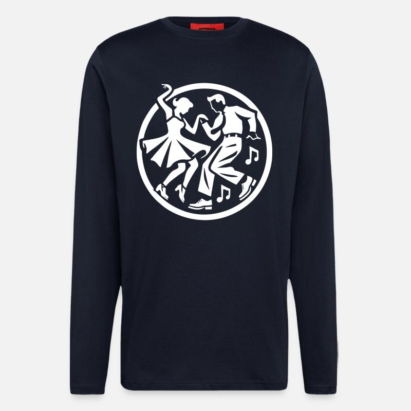 Rock 'n' Roll Silhouette Design - Longsleeve - made by SPREAD  - DARK NAVY