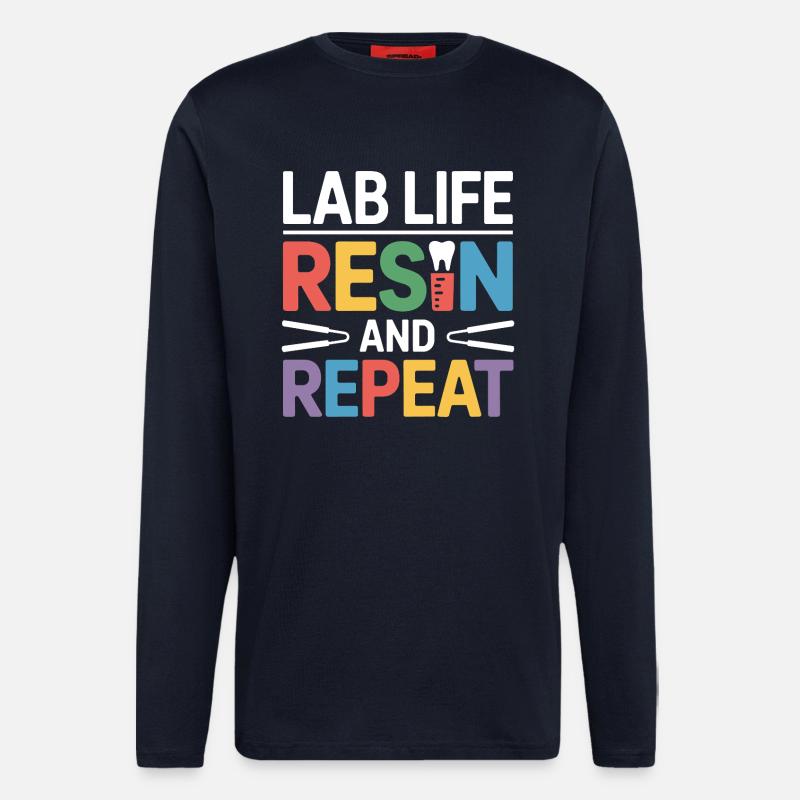 Dentallaborant Arbeitskunst - Langarmshirt - made by SPREAD  - DARK NAVY